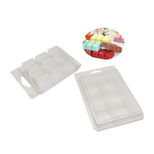 6 Cube PET Clamshell Packaging Plastic Wax Melt Mold